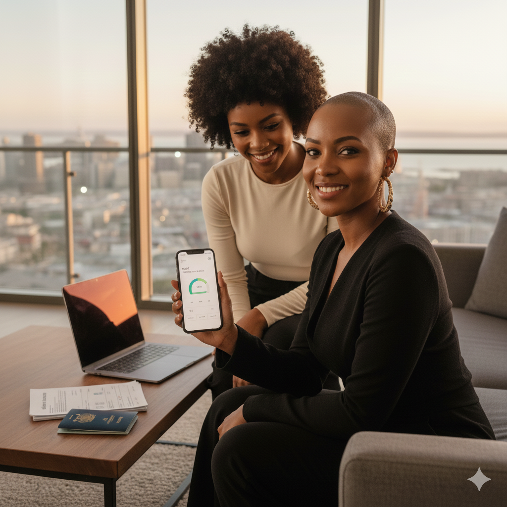 Happy clients using app